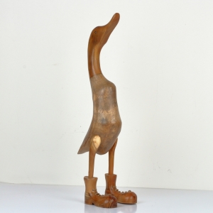 Drevená záhradná dekorácia kačica veľká lakovaná 68cm