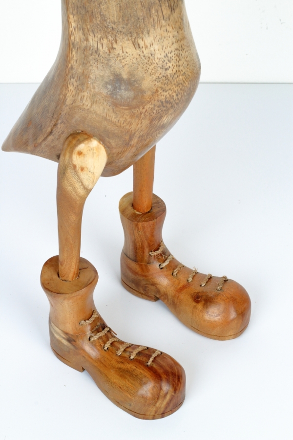 Drevená záhradná dekorácia kačica veľká lakovaná 68cm