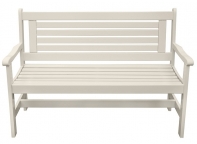 Drevená záhradná lavice biela 129x89x59cm