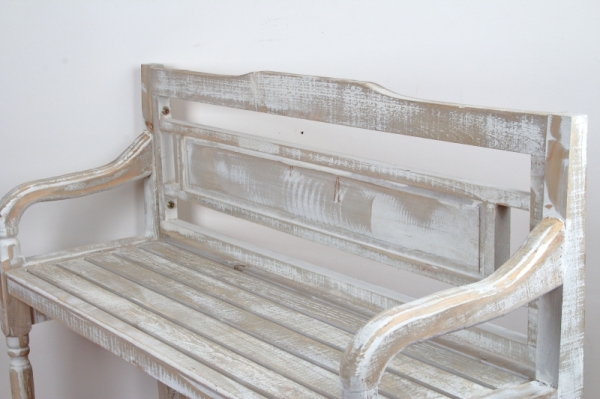 Drevená záhradné lavice hnedá s patinou 130x85x40cm