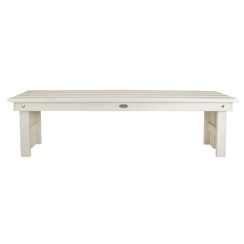 Drevená záhradná lavička biela 151x43x30cm