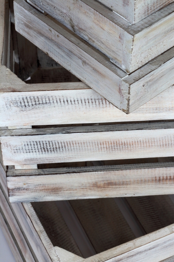 Drevené debničky biele s patinou (set 3ks) 54x37x25cm