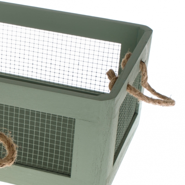 Drevené debničky set s pletivom