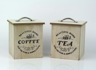 Drevené dózy na čaj a kávu Beautiful home