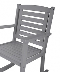 Drevené hojdacie kreslo sivé 63x98x75cm