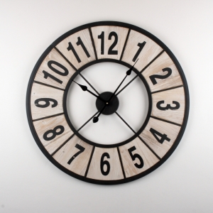 Drevené industriálnej hodiny 70cm