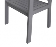 Drevené kreslo sivé 63x96x56cm