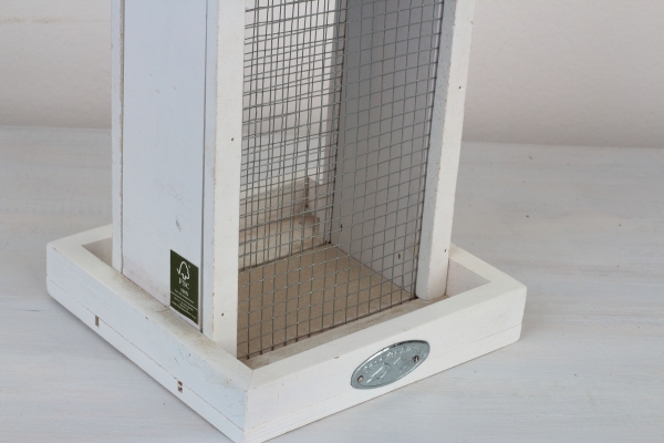 Drevené krmítko biele 27,5cm