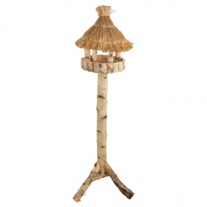 Drevené kŕmidlo pre vtáky na trojnožke 41x41x147