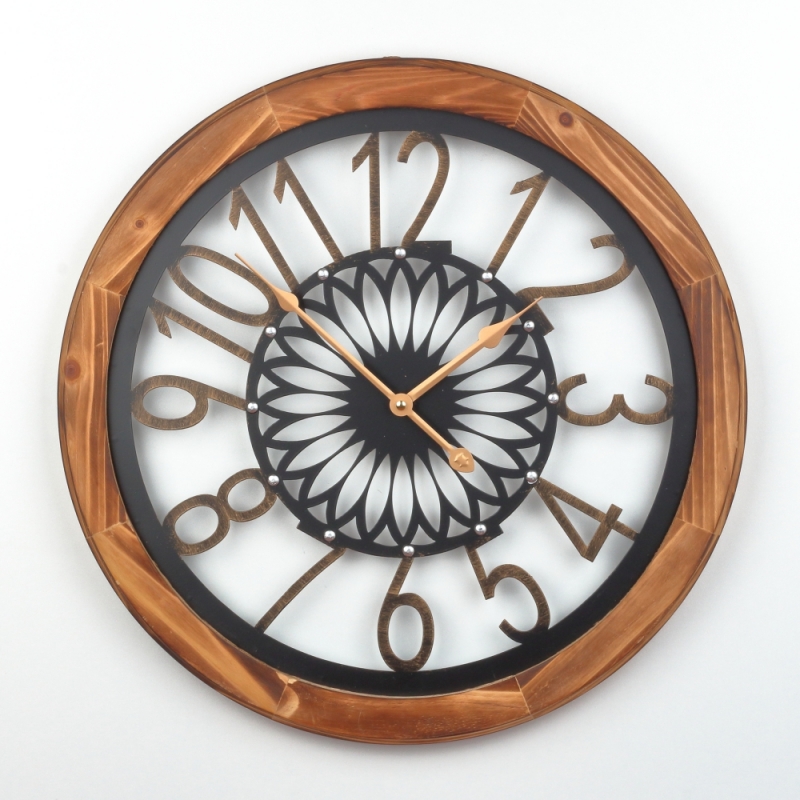 Drevené nástenné hodiny 50cm