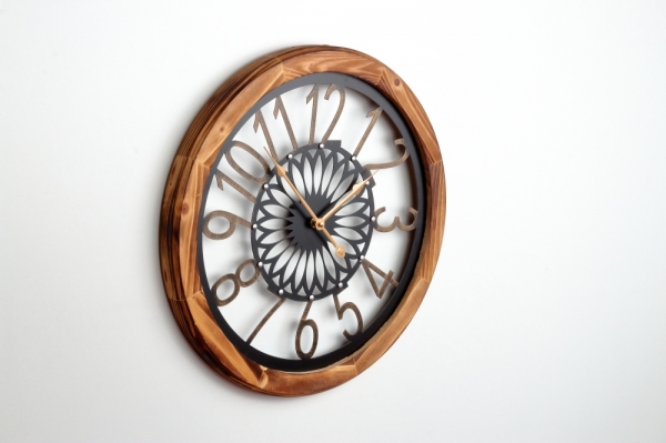 Drevené nástenné hodiny 50cm