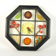 Drevené nástenné hodiny do kuchyne 24cm