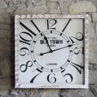 Drevené nástenné hodiny OLD TOWN 60x60cm