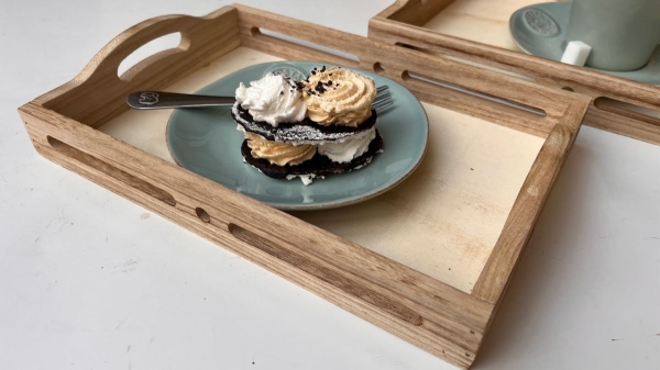 Drevené podnos - tácky 2 ks 3,5 x 31,5 x 23 cm