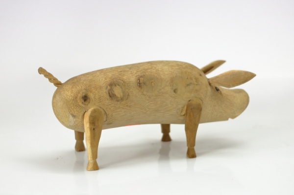Drevené prasiatko NATURAL