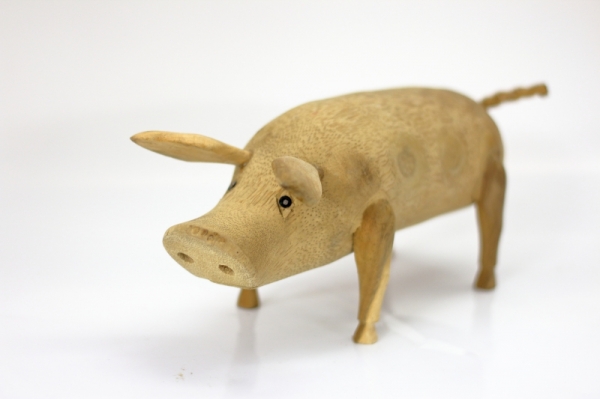 Drevené prasiatko NATURAL