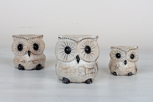 Drevené sošky - 8-7-6 cm set 3ks