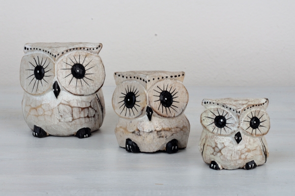 Drevené sošky - 8-7-6 cm set 3ks