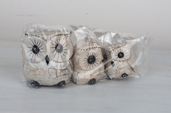 Drevené sošky - 8-7-6 cm set 3ks