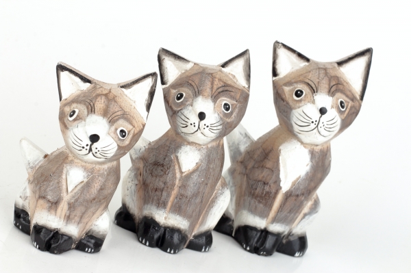 Drevené sošky mačky 9,10,11cm