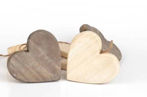 Drevené srdce z lásky 13x13cm