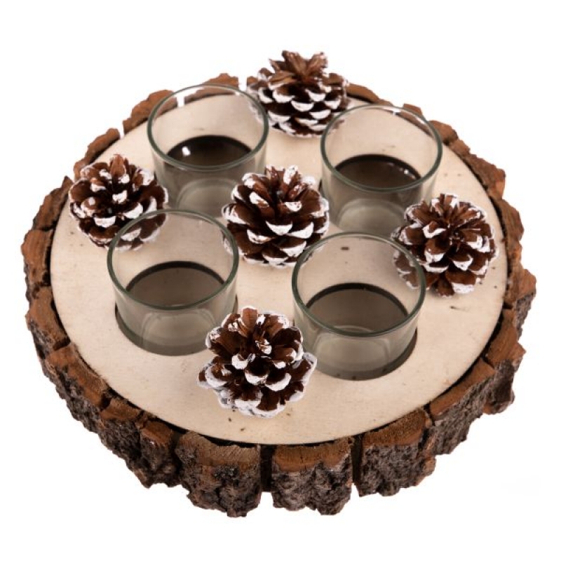 Drevený adventný svietnik pro muže