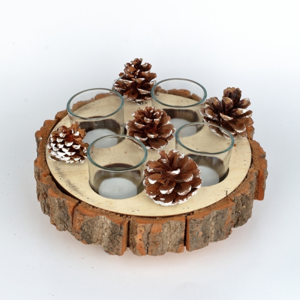 Drevený adventný svietnik pro muže