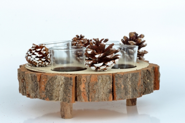 Drevený adventný svietnik pro muže