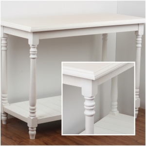Drevený biely stôl / ostrovček antik 122,5 x 60,5x90cm