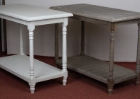 Drevený biely stôl / ostrovček antik 122,5 x 60,5x90cm