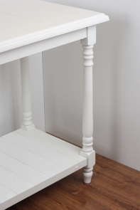 Drevený biely stôl / ostrovček antik 122,5 x 60,5x90cm