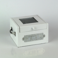 Drevený box na čaj 15,5x14x10cm