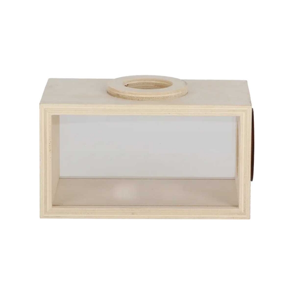 Drevený box na pozorovanie hmyzu pre deti s lupami 3× a 5× – 18 cm