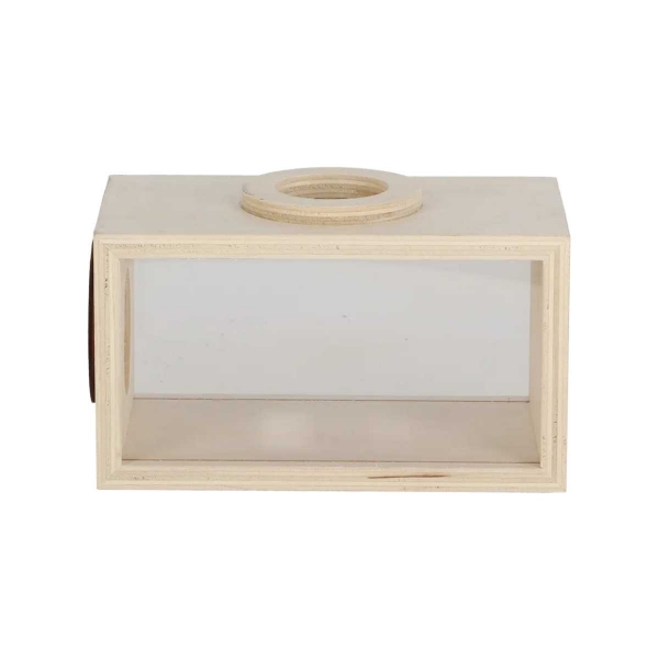 Drevený box na pozorovanie hmyzu pre deti s lupami 3× a 5× – 18 cm