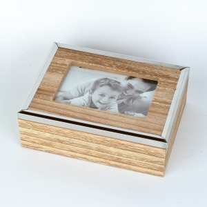 Drevený box s fotorámček 22x17cm