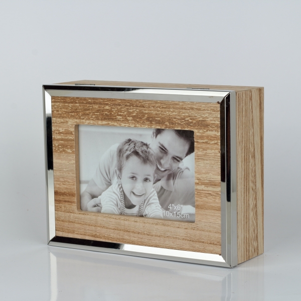 Drevený box s fotorámček 22x17cm