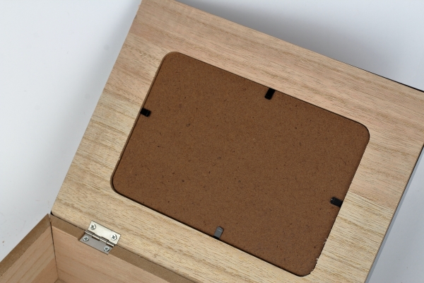 Drevený box s fotorámček 22x17cm