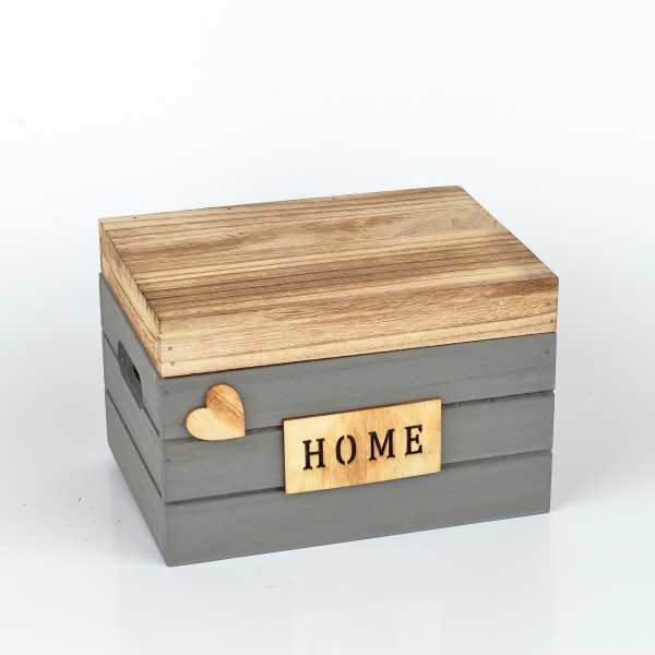 Drevený box s vekom - sada 2 kusov