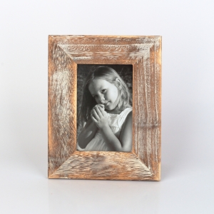 Drevený fotorám prírodný s patinou 19x24cm 
