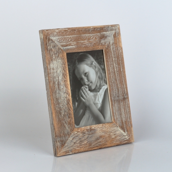Drevený fotorám prírodný s patinou 19x24cm 