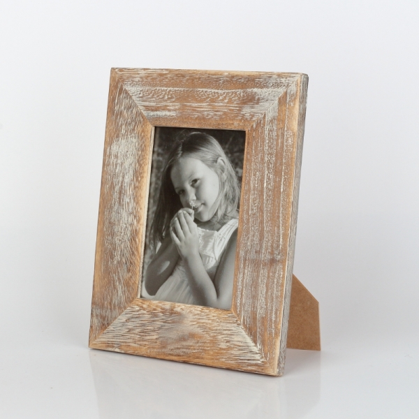 Drevený fotorám prírodný s patinou 19x24cm 