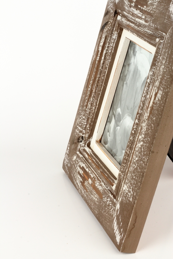 Drevený fotorámček hnedý 23x28x3cm