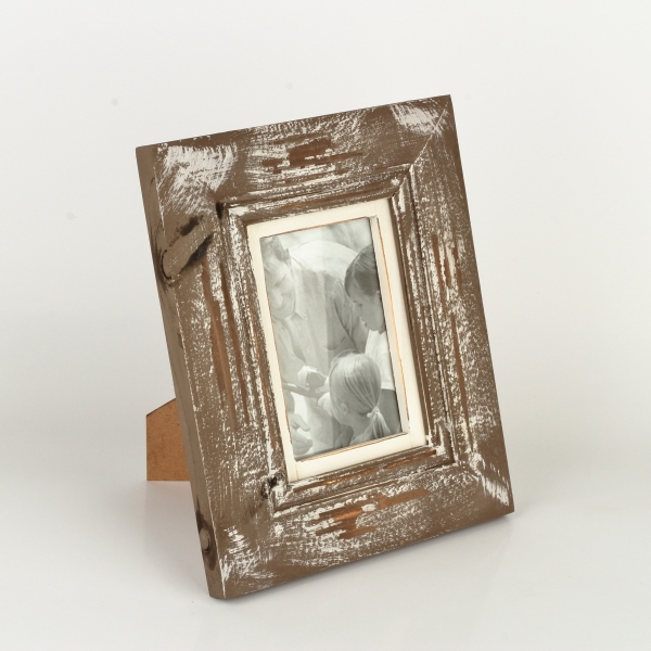Drevený fotorámček hnedý 23x28x3cm