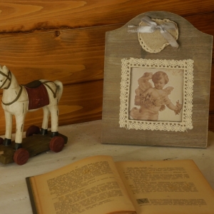 Drevený fotorámček Vintage 20x16cm