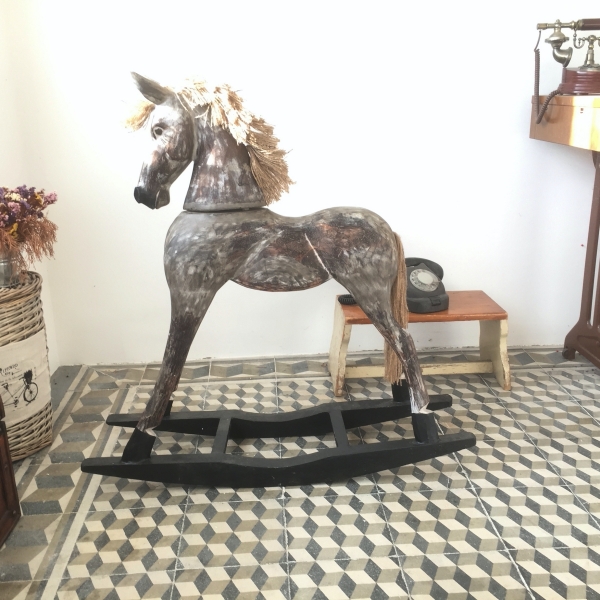 Dřevěný houpací kůň 80cm