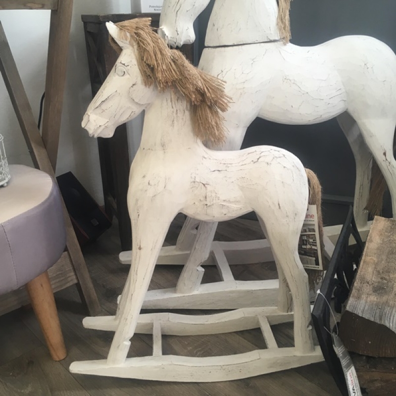 Drevený hojdací kôň dekorácie 67cm