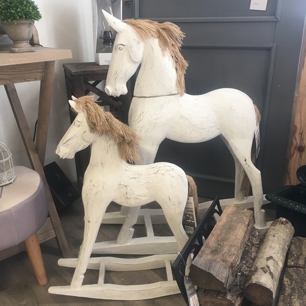 Drevený hojdací kôň dekorácie 67cm