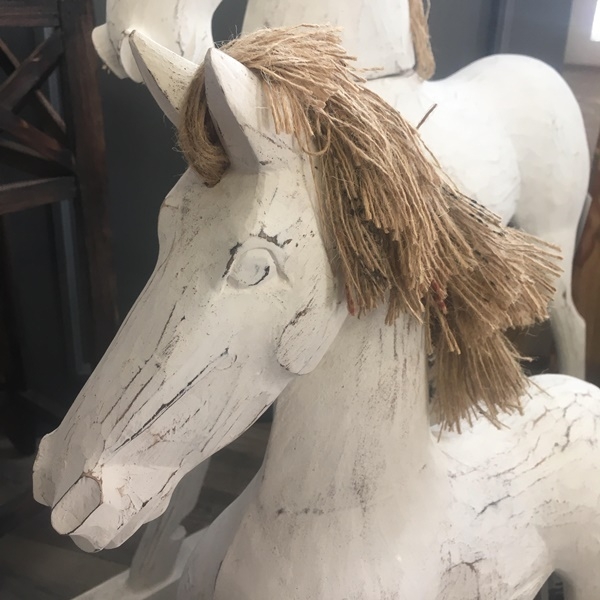 Drevený hojdací kôň dekorácie 67cm