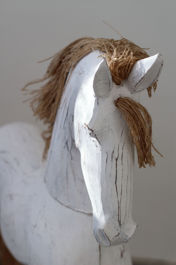 Drevený hojdací kôň dekorácie 80cm