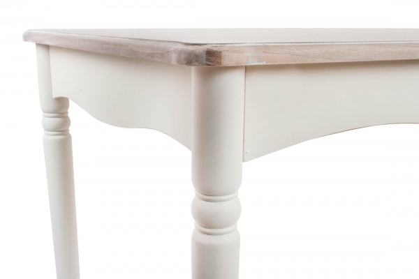 Drevený jedálenský stôl biely 160x80x80cm